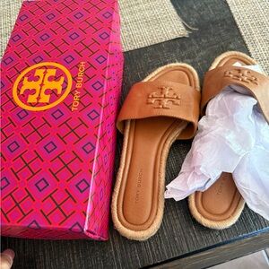 Tory Burch Caramel Espadrille Flats
